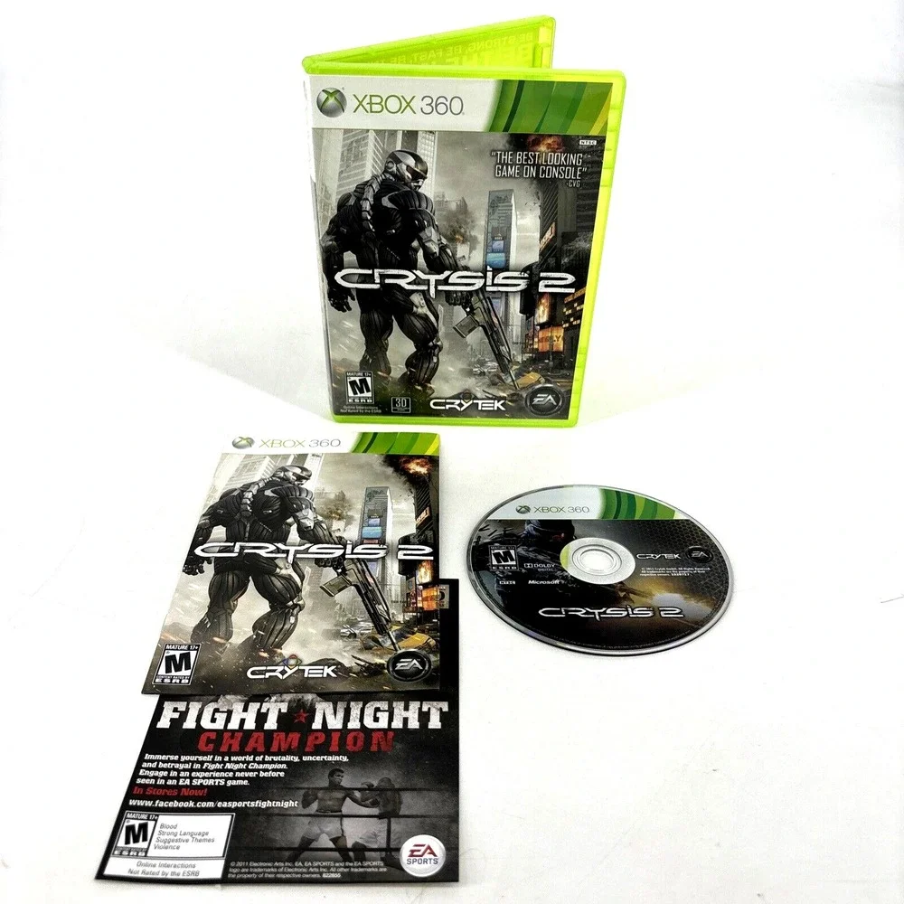Crysis 2 (Microsoft‎ Xbox 360, 2011) Complete w Manual